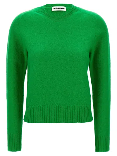Jil Sander Green Wool Sweater