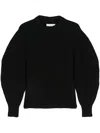 Jil Sander Baloon Sleeve Fisherman Sweater In Black