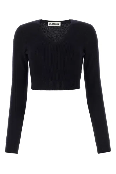 Jil Sander Wool Sweater In Blue