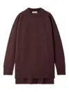 Jil Sander Wool Sweater In Burgundy