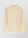 Jil Sander Wool Sweater Featuring Embellished Neckline In Neutral