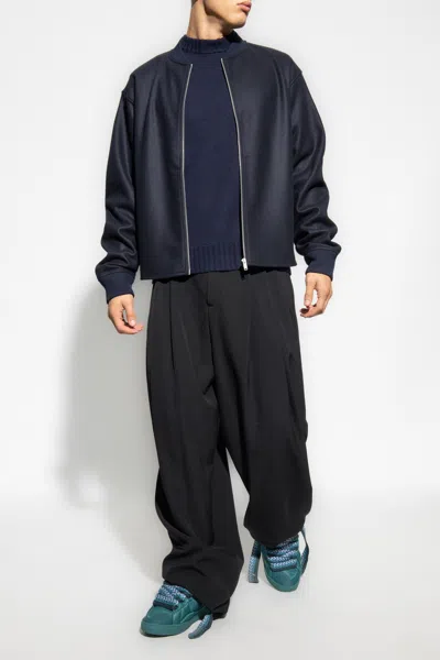 Jil Sander Wool Sweater In Navy Blue