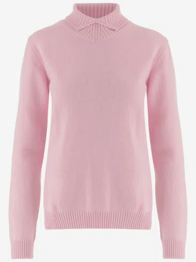 Jil Sander Wool Sweater In Pink