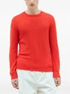 Jil Sander Crewneck Knitted Jumper In Red