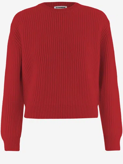 Jil Sander Wool Sweater In Red