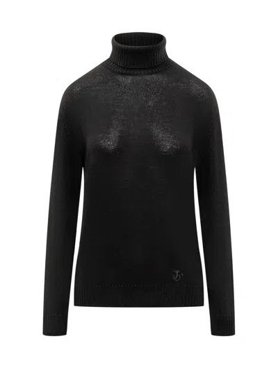 JIL SANDER JIL SANDER WOOL SWEATER WITH LOGO