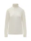 Jil Sander Wool Sweater With Logo In Piuma