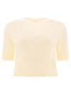 Jil Sander Wool Sweater With Ribbed Detailing In Neutral