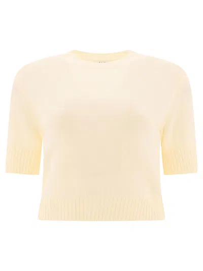 JIL SANDER JIL SANDER WOOL SWEATER WITH RIBBED DETAILING