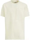 Jil Sander Crewneck Wool T-shirt Flap Pocket In 中性色