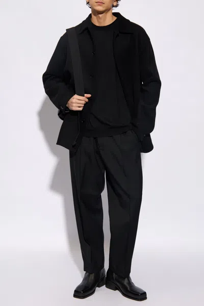 Jil Sander Wool T-shirt In Black