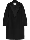 Jil Sander Wool Tailored Coat In Black