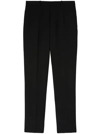 Jil Sander Pants In Wool Gabardine With Flatfront In Black