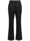 Jil Sander High-rise Cropped Trousers In Black