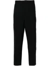 Jil Sander Relaxed Fit Cropped Leg Pants In Black