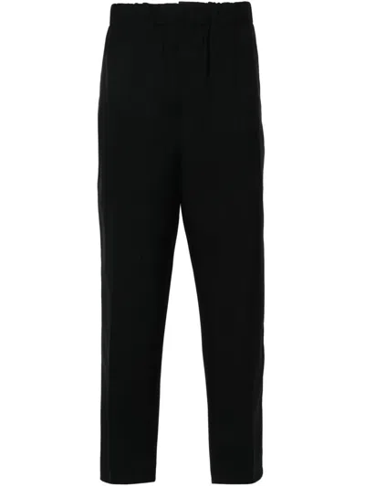 Jil Sander Relaxed Fit Cropped Leg Pants In Black