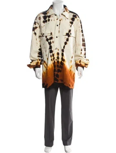 Pre-owned Jil Sander Wool Tie-dye Print Shirt In Multi