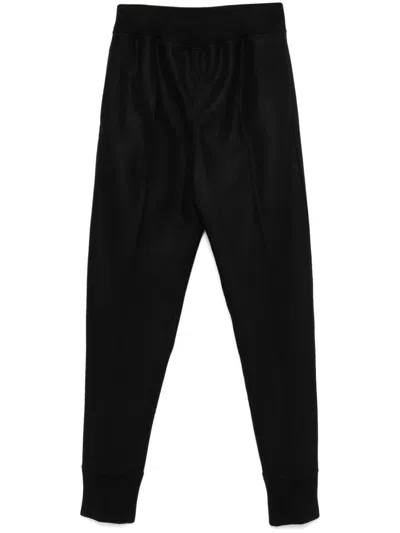 Jil Sander Wool Track Pants In Black