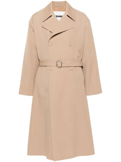 Jil Sander Wool Trench Coat In 219 Clay