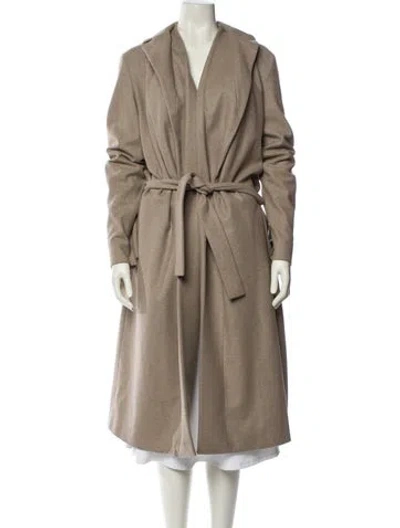 Pre-owned Jil Sander Wool Trench Coat In Neutral