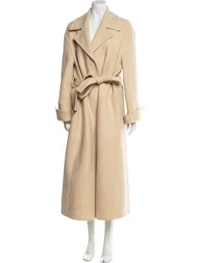 Pre-owned Jil Sander Wool Trench Coat In Neutrals