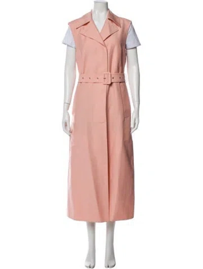 Pre-owned Jil Sander Wool Trench Coat In Pink