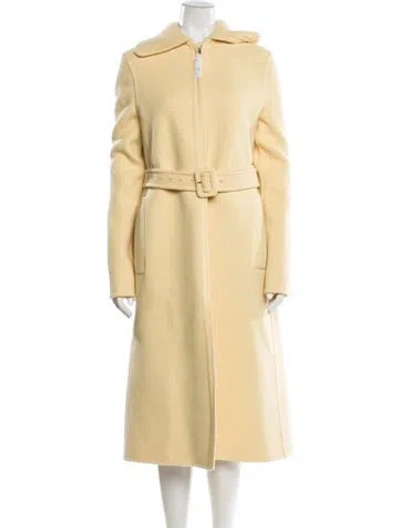 Pre-owned Jil Sander Wool Trench Coat W/ Tags In Neutral