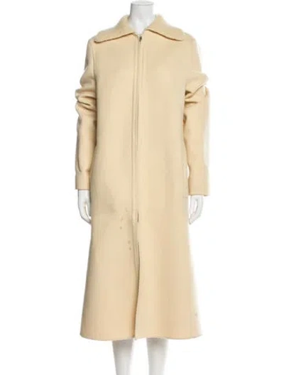 Pre-owned Jil Sander Wool Trench Coat In Yellow