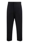 Jil Sander Classic Wool Trousers With Elastic Back Waist Insert In Black