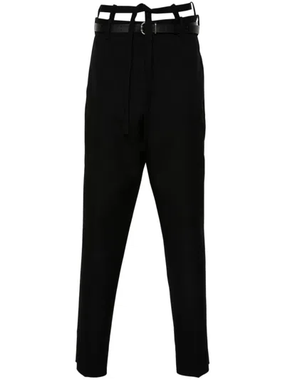 Jil Sander Wool Trousers In Black