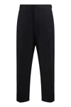 Jil Sander Classic Wool Trousers With Elastic Back Waist Insert In Black