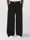 Jil Sander Wool Trousers With Belted High Waist