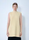Jil Sander Oversized Ribbed-knit Wool Vest In Yellow