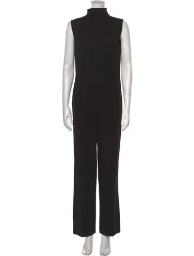 Pre-owned Jil Sander Wool Turtleneck Jumpsuit In Black