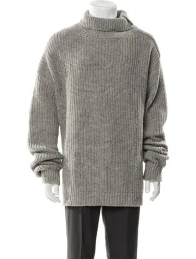 Pre-owned Jil Sander Wool Turtleneck Pullover In Gray