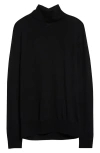 Jil Sander Wool Turtleneck Sweater In Black