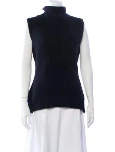 Pre-owned Jil Sander Wool Turtleneck Sweater In Black