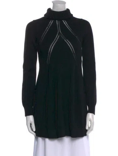 Pre-owned Jil Sander Wool Turtleneck Sweater In Black