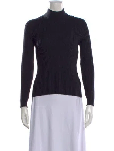 Pre-owned Jil Sander Wool Turtleneck Sweater In Black