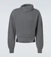 Jil Sander Wool Turtleneck Sweater In Gray