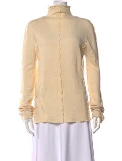 Pre-owned Jil Sander Wool Turtleneck Sweater In Neutrals