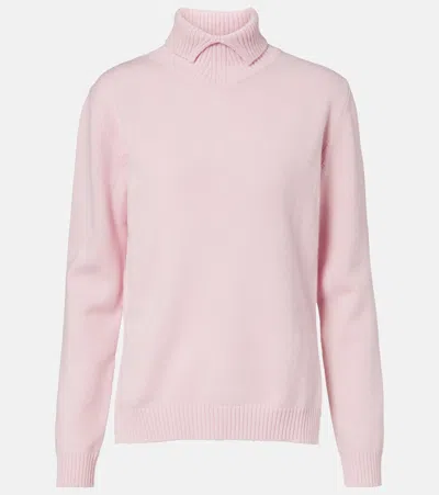 Jil Sander Wool Turtleneck Sweater In Pink