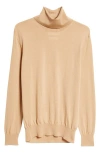 Jil Sander Wool Turtleneck Sweater In Rose Beige