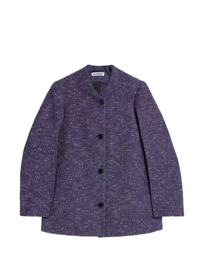 Jil Sander Wool Tweed Jacket In Multi