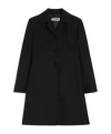 Jil Sander Wool Twill Coat In Black