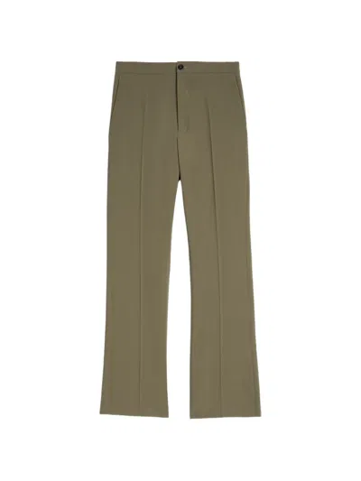 Jil Sander Wool Twill Trousers In Green