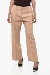 Jil Sander Wool Wide-leg Pants In Beige