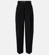 Jil Sander Wool Wide-leg Pants In Black