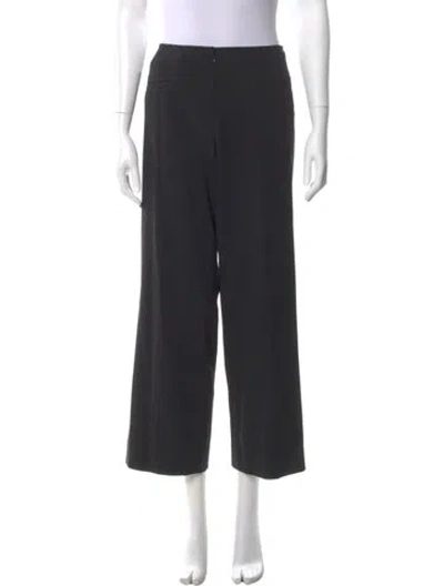 Pre-owned Jil Sander Wool Wide Leg Pants In Black