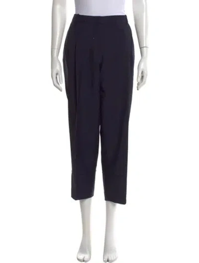 Pre-owned Jil Sander Wool Wide Leg Pants In Black